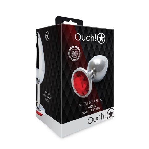 Ouch! - Metalowy korek analny - Okąrgły - Duży Ouch! by Shots Ouch! - Metalowy korek analny - Okąrgły - Duży Ouch! by Shots