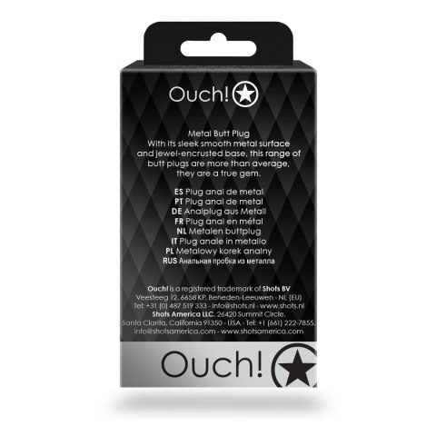 Ouch! - Metalowy korek analny - Okąrgły - Mały Ouch! by Shots Ouch! - Metalowy korek analny - Okąrgły - Mały Ouch! by Shots