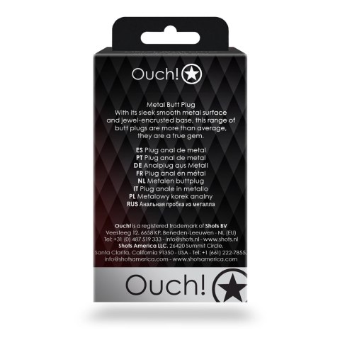 Ouch! - Metalowy korek analny - Okąrgły - Mały Ouch! by Shots Ouch! - Metalowy korek analny - Okąrgły - Mały Ouch! by Shots