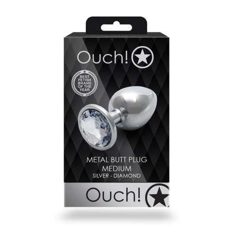 Ouch! - Metalowy korek analny - Okąrgły - Średni Ouch! by Shots Ouch! - Metalowy korek analny - Okąrgły - Średni Ouch! by Shots