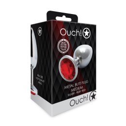 Ouch! - Metalowy korek analny - Okąrgły - Średni Ouch! by Shots