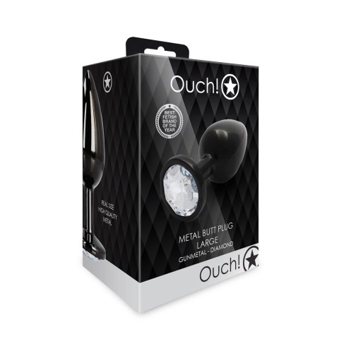Ouch! - Metalowy korek analny - Okragły - Duży Ouch! by Shots Ouch! - Metalowy korek analny - Okragły - Duży Ouch! by Shots