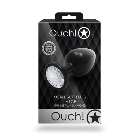 Ouch! - Metalowy korek analny - Okragły - Duży Ouch! by Shots Ouch! - Metalowy korek analny - Okragły - Duży Ouch! by Shots