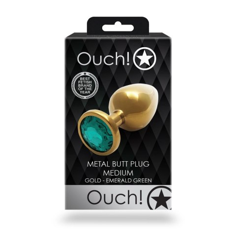 Ouch! - Metalowy korek analny - Okragły - Średni Ouch! by Shots Ouch! - Metalowy korek analny - Okragły - Średni Ouch! by Shots