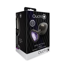 Ouch! - Metalowy korek analny - Serce - Duży Ouch! by Shots