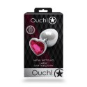 Ouch! - Metalowy korek analny - Serce - Duży Ouch! by Shots