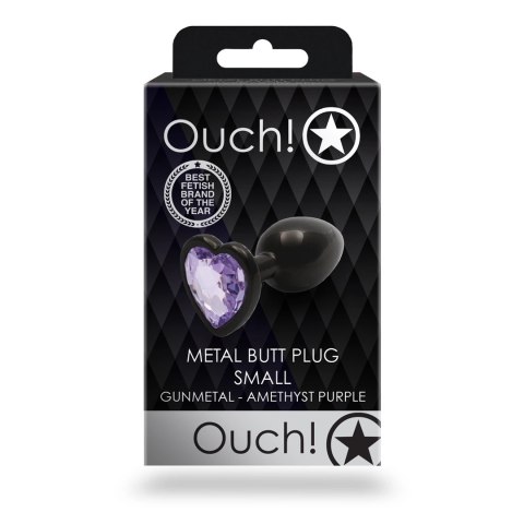 Ouch! - Metalowy korek analny - Serce - Mały Ouch! by Shots Ouch! - Metalowy korek analny - Serce - Mały Ouch! by Shots