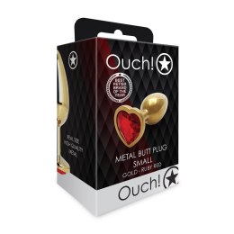 Ouch! - Metalowy korek analny - Serce - Mały Ouch! by Shots