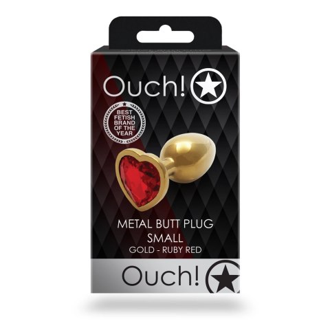 Ouch! - Metalowy korek analny - Serce - Mały Ouch! by Shots Ouch! - Metalowy korek analny - Serce - Mały Ouch! by Shots