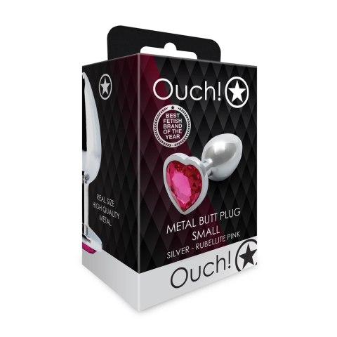 Ouch! - Metalowy korek analny - Serce - Mały Ouch! by Shots Ouch! - Metalowy korek analny - Serce - Mały Ouch! by Shots
