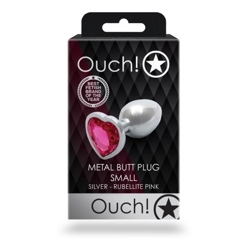 Ouch! - Metalowy korek analny - Serce - Mały Ouch! by Shots Ouch! - Metalowy korek analny - Serce - Mały Ouch! by Shots