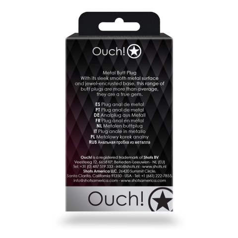 Ouch! - Metalowy korek analny - Serce - Mały Ouch! by Shots Ouch! - Metalowy korek analny - Serce - Mały Ouch! by Shots