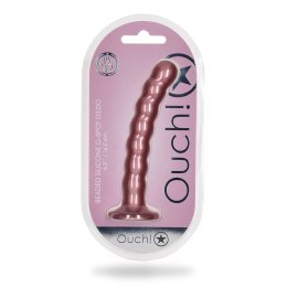 Ouch! - Silikonowe dildo G-Spot z koralikami - 16,5 cm Ouch! by Shots
