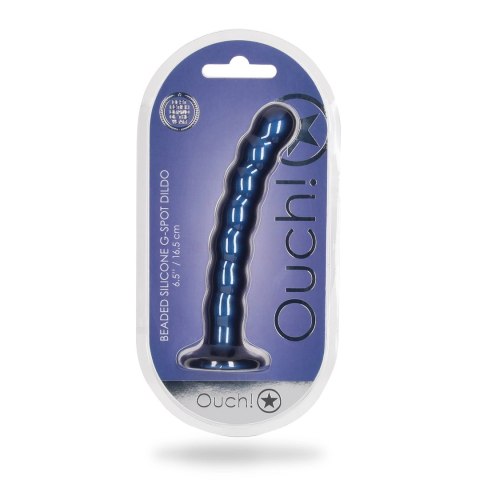 Ouch! - Silikonowe dildo G-Spot z koralikami - 16,5 cm Ouch! by Shots Ouch! - Silikonowe dildo G-Spot z koralikami - 16,5 cm Ouch! by Shots