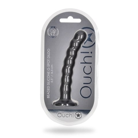 Ouch! - Silikonowe dildo G-Spot z koralikami - 16,5 cm Ouch! by Shots Ouch! - Silikonowe dildo G-Spot z koralikami - 16,5 cm Ouch! by Shots
