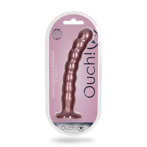 Ouch! - Silikonowe dildo G-Spot z koralikami - 20,5 cm Ouch! by Shots Ouch! - Silikonowe dildo G-Spot z koralikami - 20,5 cm Ouch! by Shots