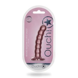 Ouch! - Silikonowe dildo z koralikami - 13 cm Ouch! by Shots