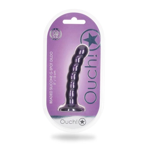 Ouch! - Silikonowe dildo z koralikami - 13 cm Ouch! by Shots Ouch! - Silikonowe dildo z koralikami - 13 cm Ouch! by Shots