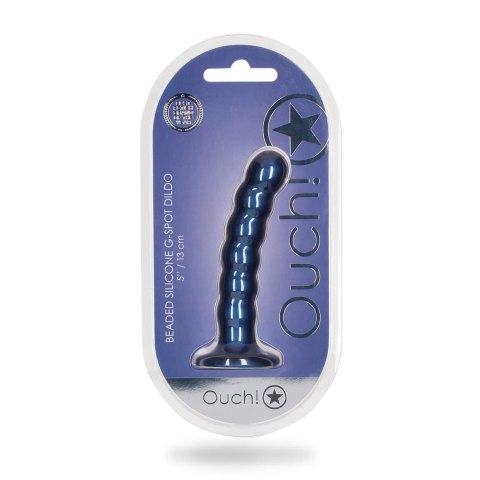 Ouch! - Silikonowe dildo z koralikami - 13 cm Ouch! by Shots Ouch! - Silikonowe dildo z koralikami - 13 cm Ouch! by Shots