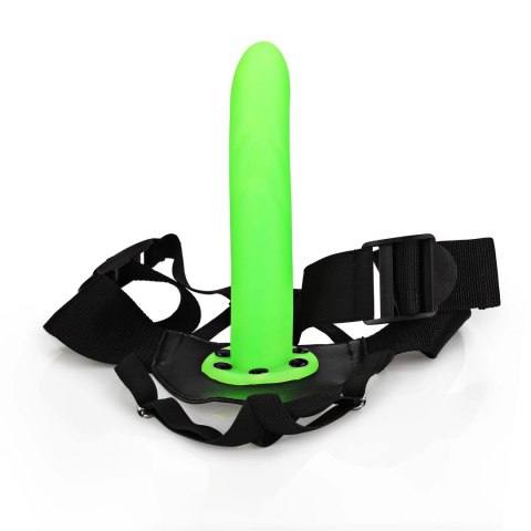 Ouch! - Świecące w ciemności dildo na pasku z wypustkami - 20 cm Ouch! by Shots Ouch! - Świecące w ciemności dildo na pasku z wypustkami - 20 cm Ouch! by Shots