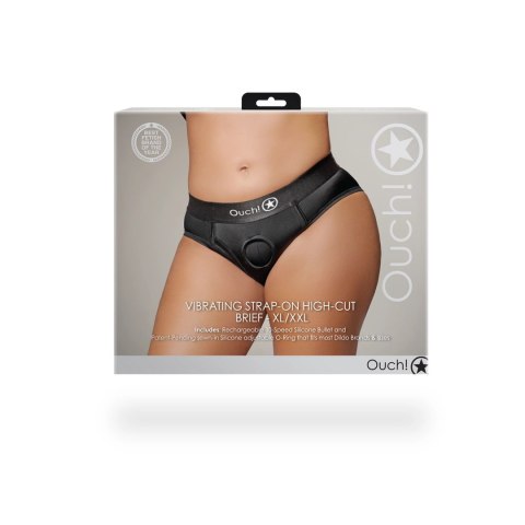 Ouch! - Wibrujące majtki z wysokim stanem - XL/XXL Ouch! by Shots Ouch! - Wibrujące majtki z wysokim stanem - XL/XXL Ouch! by Shots