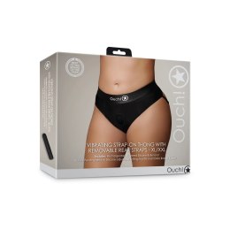 Ouch! - Wibrujące stringi z odpinanymi paskami na pośladki - XL/XXL Ouch! by Shots
