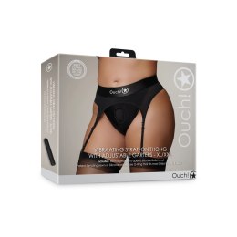 Ouch! - Wibrujące stringi z regulowanymi podwiązkami XL/XXL Ouch! by Shots