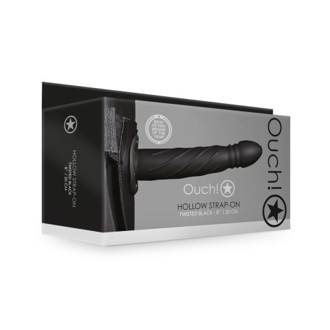 Ouch! - Zakręcone wypustki - Dildo na pasku - 20 cm Ouch! by Shots Ouch! - Zakręcone wypustki - Dildo na pasku - 20 cm Ouch! by Shots