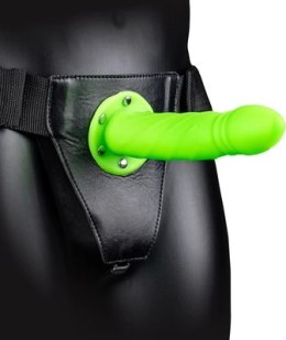 Ouch! - Zakręcone wypustki - dildo świecące w ciemności na pasku - 20 cm Ouch! by Shots