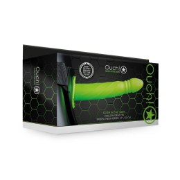 Ouch! - Zakręcone wypustki - dildo świecące w ciemności na pasku - 20 cm Ouch! by Shots