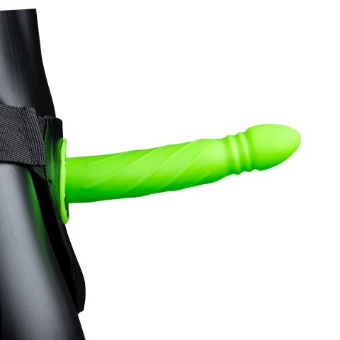 Ouch! - Zakręcone wypustki - dildo świecące w ciemności na pasku - 20 cm Ouch! by Shots Ouch! - Zakręcone wypustki - dildo świecące w ciemności na pasku - 20 cm Ouch! by Shots