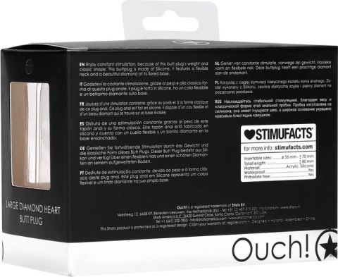 Ouch! - Korek analny z diamentem - duży Ouch! by Shots Ouch! - Korek analny z diamentem - duży Ouch! by Shots