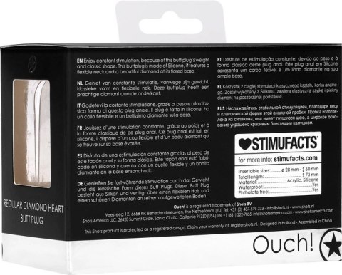 Ouch! - Korek analny z diamentem - standardowy rozmiar Ouch! by Shots Ouch! - Korek analny z diamentem - standardowy rozmiar Ouch! by Shots