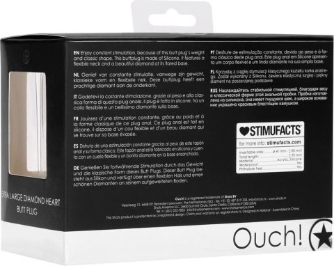 Ouch! - Potężny korek analny z diamentem - bardzo duży Ouch! by Shots Ouch! - Potężny korek analny z diamentem - bardzo duży Ouch! by Shots