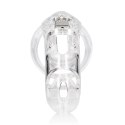 Klatka na penisa transparentna 11,5 cm - Chastity ManCage by Shots
