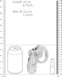 Klatka na penisa transparentna 11,5 cm - Chastity ManCage by Shots