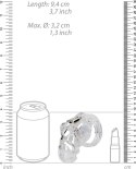 Klatka na penisa transparentna - Chastity 9,5 cm ManCage by Shots