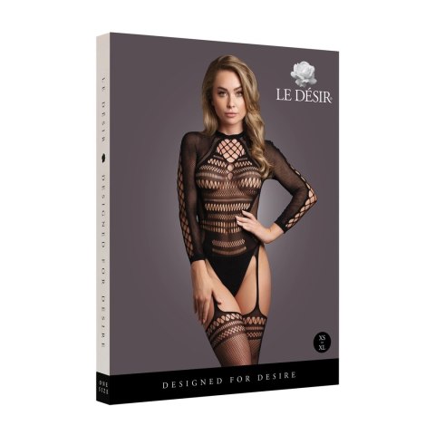 Le desir - Bodystocking z krótkim golfem XS-XL Le Désir by Shots Le desir - Bodystocking z krótkim golfem XS-XL Le Désir by Shots