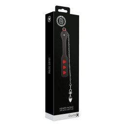 Łopatka z metalowym korkiem analnym Hearts Paddle Ouch! by shots Ouch! by Shots
