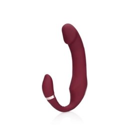 Loveline - Wibrujące, zakrzywione dildo do Strap On - Merlot Grape Loveline by Shots