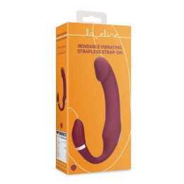 Loveline - Wibrujące, zakrzywione dildo do Strap On - Merlot Grape Loveline by Shots