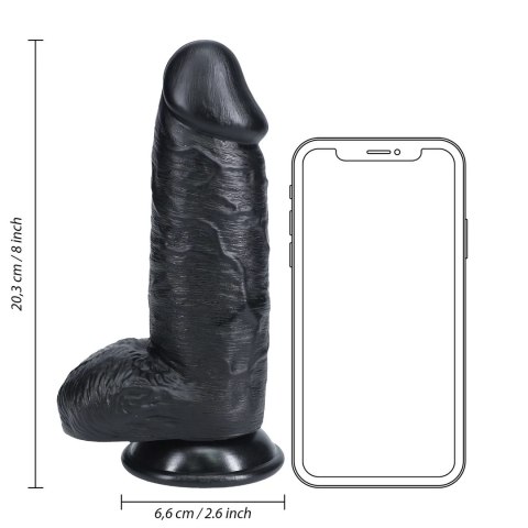 RealRock - Extra cienkie realistyczne dildo z jądrami 20,3 cm RealRock by Shots RealRock - Extra cienkie realistyczne dildo z jądrami 20,3 cm RealRock by Shots