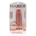 RealRock - Extra cienkie realistyczne dildo z jądrami 23 cm RealRock by Shots
