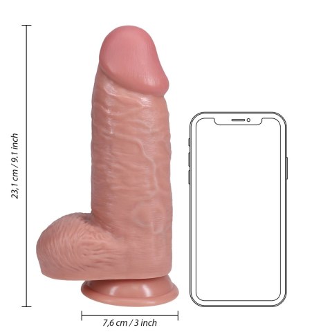 RealRock - Extra cienkie realistyczne dildo z jądrami 23 cm RealRock by Shots RealRock - Extra cienkie realistyczne dildo z jądrami 23 cm RealRock by Shots