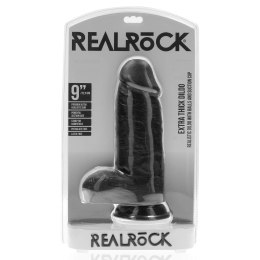 RealRock - Extra cienkie realistyczne dildo z jądrami 23 cm RealRock by Shots