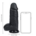 RealRock - Extra cienkie realistyczne dildo z jądrami 23 cm RealRock by Shots