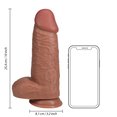 RealRock - Extra cienkie realistyczne dildo z jądrami 25,4 cm RealRock by Shots RealRock - Extra cienkie realistyczne dildo z jądrami 25,4 cm RealRock by Shots