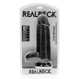 RealRock - Extra cienkie realistyczne dildo z jądrami 25,4 cm RealRock by Shots