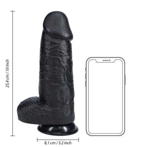 RealRock - Extra cienkie realistyczne dildo z jądrami 25,4 cm RealRock by Shots RealRock - Extra cienkie realistyczne dildo z jądrami 25,4 cm RealRock by Shots