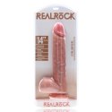 RealRock - Extra duże realistyczne dildo z jądrami 35,5 cm RealRock by Shots